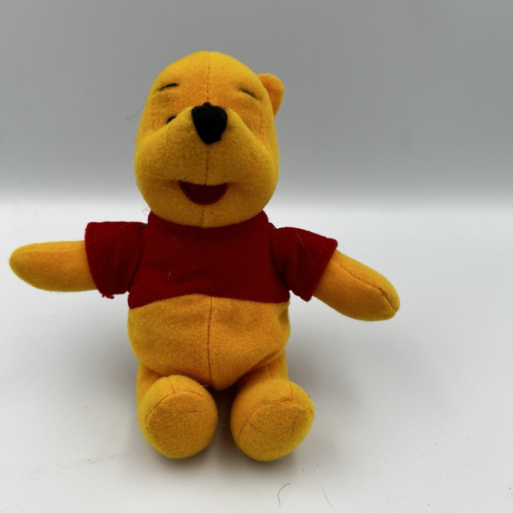 Vintage Mattel 1998 Disney Winnie the Pooh‎ Classic Pooh 4.5" BeanbagPlush Doll